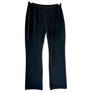 Chico's Black Straight High Rise Stretchy Knit Pants Pullon Size L/12 Chico 2